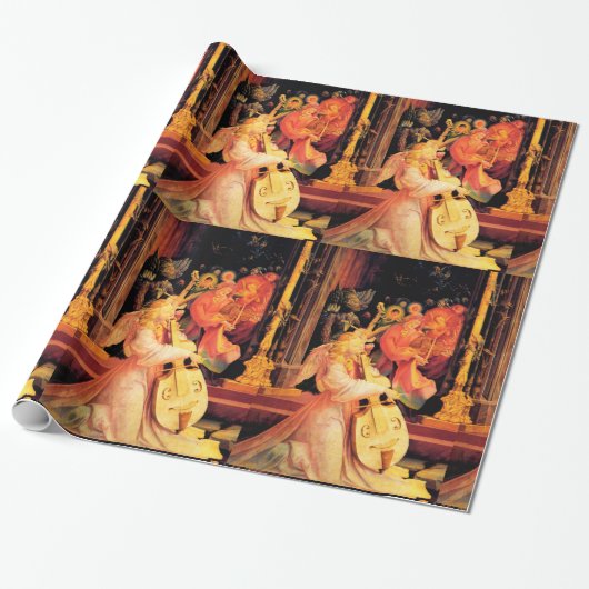 出生、天使-クリスマスの魔法--を作る音楽 ラッピングペーパー (アンロールド)