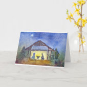 "出生"水彩 カード (黄色い花)