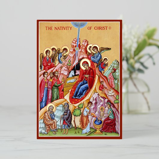 出生 箔招待状 (立ち正面)