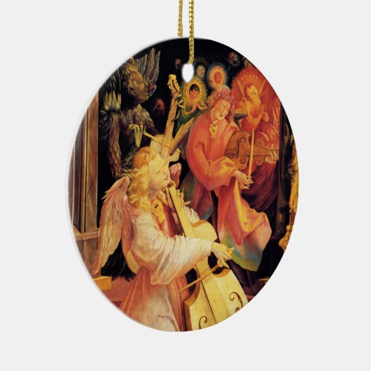出生，音楽を作る天使 – クリスマスの魔法 セラミックオーナメント (右)