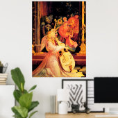 出生，音楽を作る天使 – クリスマスの魔法 ポスター (ホームオフィス)