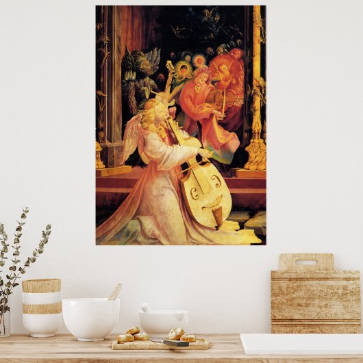 出生,音楽を作る天使 – クリスマスの魔法 ポスター (キッチン)