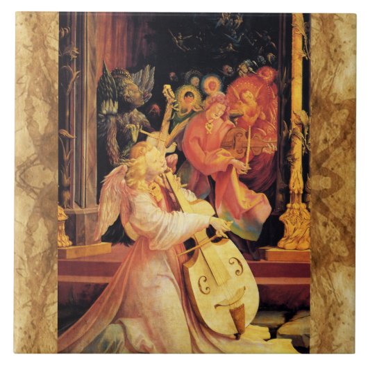 出生、音楽作り天使、クリスマスの魔法 タイル (正面)