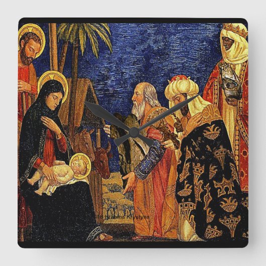 出生#5 スクエア壁時計 (正面)