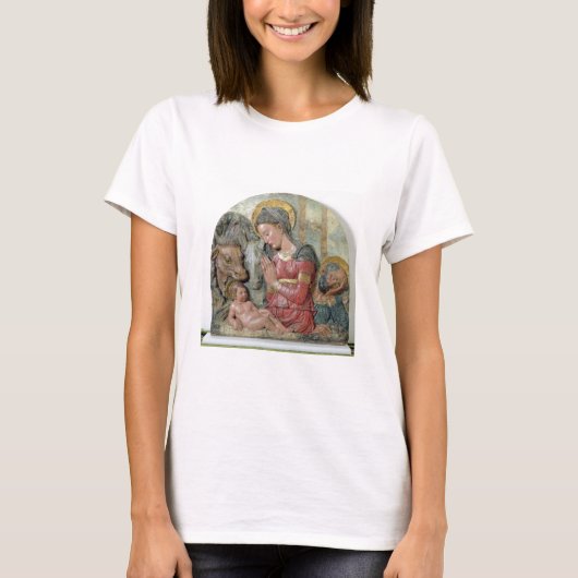 出生、c.1460 (テラコッタ色彩の鮮やか) tシャツ (正面)