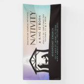 出生Aキングは生まれ教会サービス宗教 横断幕 (縦)