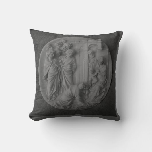 出生BASレリーフ、 浮き彫り3 クッション (正面)