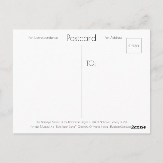 出生c.1340 | ブルービーチソング™はがき ポストカード (裏面)