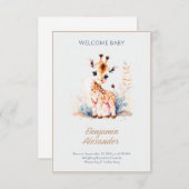 出産おめでとうカード - 新しい命の到来を祝おう 招待状 (正面/裏面)