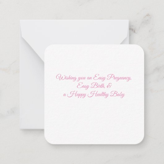 出産おめでとう　ママになるあなたへ ノートカード (裏面)