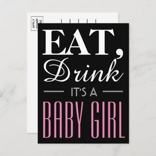 出産おめでとう！女の子が生まれました, 出産報告カード 案内ポストカード