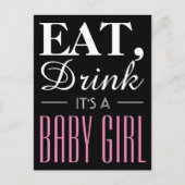 出産おめでとう！女の子が生まれました, 出産報告カード 案内ポストカード