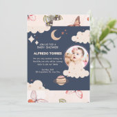 "出産おめでとう:新しいスタートの祝い" 招待状 (スタンド正面)