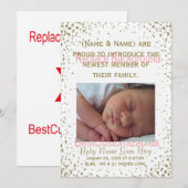 出産お知らせテンプレート 案内状 (正面/裏面)