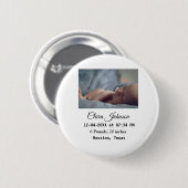 出産のお知らせに写真 日時 場所 詳細を追加 缶バッジ (正面&裏面)