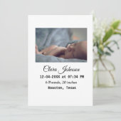 出産のお知らせを追加：写真、日時、場所の詳細 セーブザデート (スタンド正面)