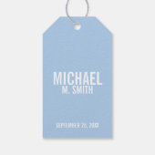 出産のお知らせカスタムとベビー生まれたばかりの写真 ギフトタグ (裏面)