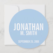 出産のお知らせカスタムとベビー生まれたばかりの写真 案内状 (裏面)