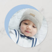 出産のお知らせカスタムとベビー生まれたばかりの写真 案内状 (正面/裏面)