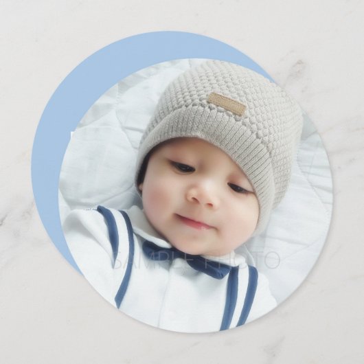 出産のお知らせカスタムとベビー生まれたばかりの写真 案内状 (正面/裏面)