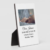 出産のお知らせ 写真 日時 場所 詳細を追加 フォトプラーク (側面)