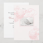 出産のお知らせ 案内状 (正面/裏面)