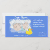 出産のお知らせ 案内状 (正面)