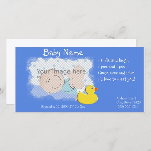 出産のお知らせ 案内状 (正面/裏面)