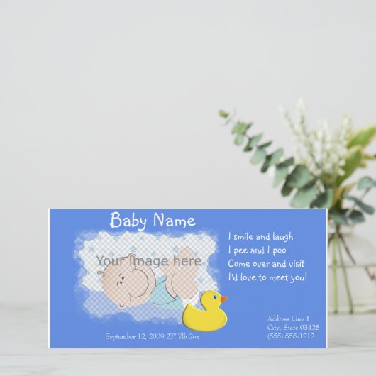 出産のお知らせ 案内状 (スタンド正面)