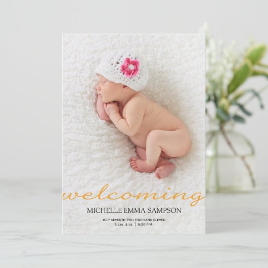 出産のお知らせ 案内状 (スタンド正面)