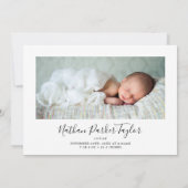 出産の発表を最小限にメリー抑える シーズンカード (裏面)