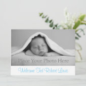 出産の発表男の赤ちゃん 案内状 (スタンド正面)