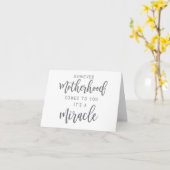 出産は奇跡 "母親になることは奇跡" 養子縁組/代理出産/胚 カード (黄色い花)