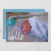 出産クラシック告知サンキューカード 案内状 (正面/裏面)