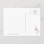 出産パーソナライズされた発表 案内ポストカード (裏面)