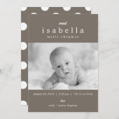 出産モダンの告知 案内状 (正面/裏面)