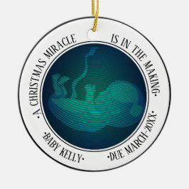 出産予定日の発表 セラミックオーナメント