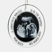 出産予定日の発表 セラミックオーナメント (左)