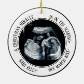 出産予定日の発表 セラミックオーナメント (裏面)