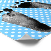 出産予定日カレンダー フットプリントポスター ポスター (角)