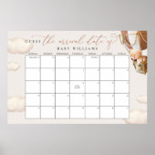 出産予定日カレンダー ブラウン・ベア ポスター (正面)