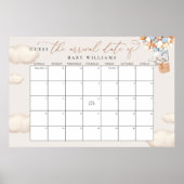 出産予定日カレンダー 象 ポスターを推測する ポスター (正面)