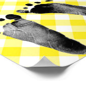 出産予定日カレンダー 足跡ポスター ポスター (角)