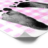 出産予定日カレンダー 足跡ポスター ポスター (角)