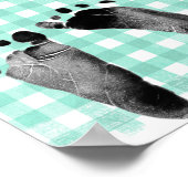 出産予定日カレンダー 足跡ポスター ポスター (角)