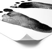 出産予定日カレンダー 足跡付き ポスター (角)