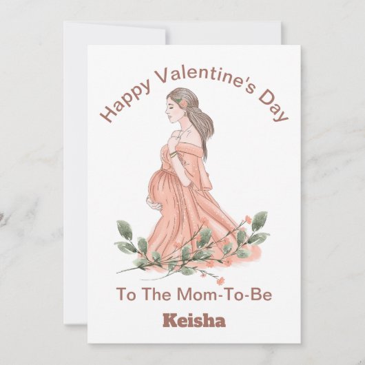 出産前のお母さんへのバレンタインカード シーズンカード (正面)