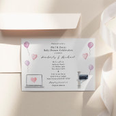 出産前のお祝いメールとズーム出産前お祝いパーティー 招待状