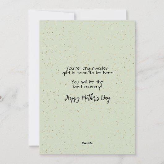 出産前ママのための母の日グリーン シーズンカード (裏面)