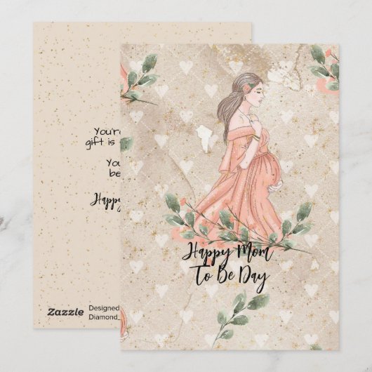 出産前ママへの母の日カード シーズンカード (正面/裏面)